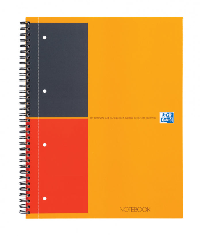 Oxford Collegeblock, 80 Blatt, 4-fach gelocht, perforiert, 80 g/m² – Orange, für SCRIBZEE App