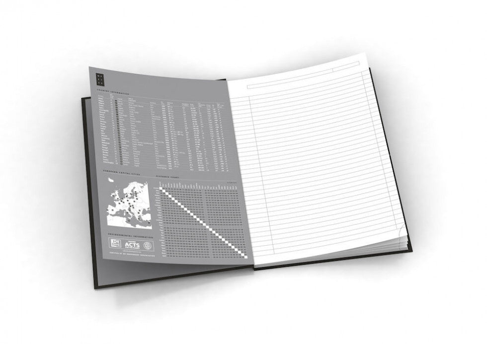 Oxford Notizbuch A4, liniert, Fadenheftung, Karton, 192 Seiten, 90 g/m² – blau