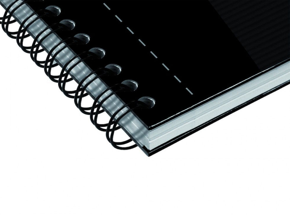 Oxford Collegeblock A4+, kariert, Spiralbindung, Karton, 70 Blatt – schwarz, für SCRIBZEE App