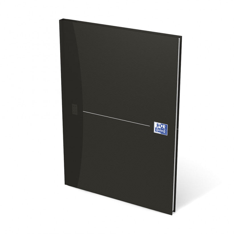 Oxford Notizbuch, A4, kariert, Fadenheftung, Karton, 192 Seiten, 90 g/m² – schwarz