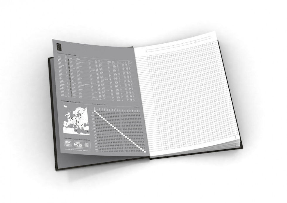 Oxford Notizbuch, A4, kariert, Fadenheftung, Karton, 192 Seiten, 90 g/m² – schwarz