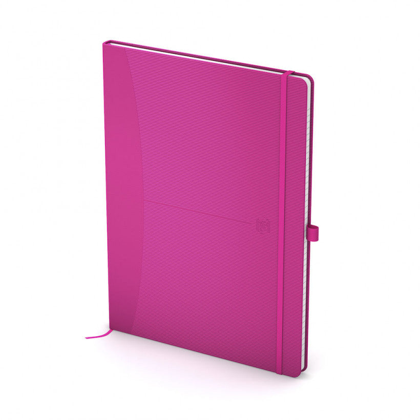 Oxford Notizbuch – B5 – Hardcover, Gummiband, Lesezeichenband – Pink, Violett, Fuchsie, Rot – 5 Stück