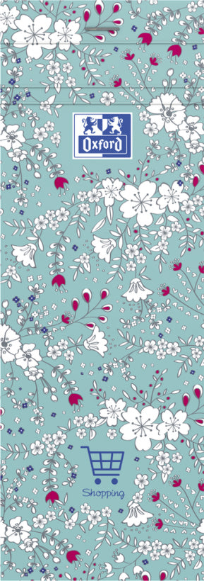Oxford Notizblock ForMe Floral, 74 × 210 mm, liniert, geheftet, 80 Blatt, perforiert – mehrfarbig