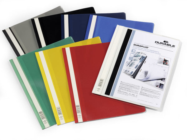 Durable Schnellhefter – A4, Kunststoff, assortiert, Beschriftungsfeld