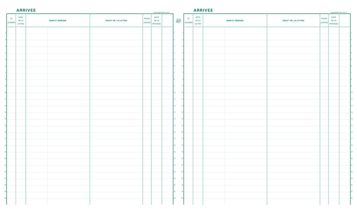 Exacompta Register, 320 × 270 mm, liniert, 200 Blatt, 110 g/m² – blau