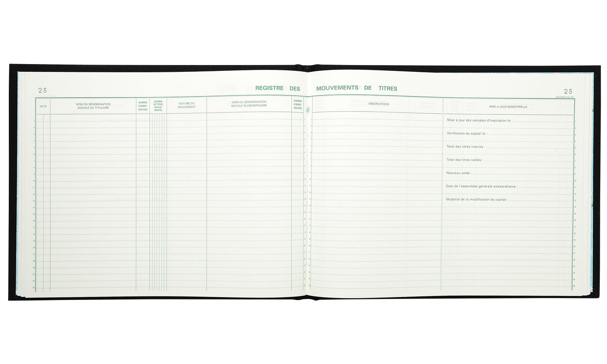 Exacompta Register 'Titelbewegungen' – 240 × 320 mm – 100 Seiten, 110 g/m²