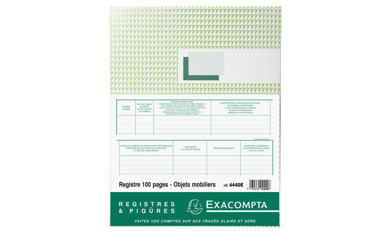 Exacompta Notizblock – 320 × 240 mm – 100 Blatt – 110 g/m² – abgerundete Kanten – einfarbig