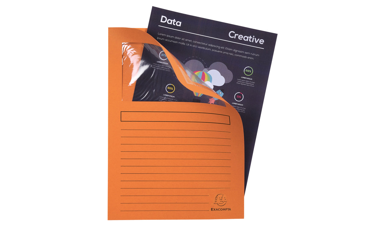 Exacompta Organisationsmappe A4, 120 g/m², Orange – 100 Stück