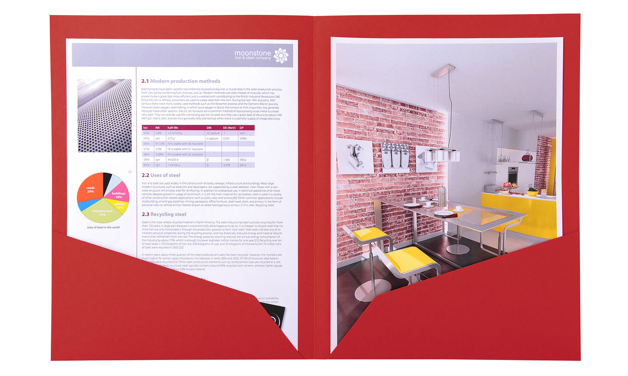 Exacompta Dokumentenmappe ROCK'S, für A4, 2 Innentaschen – Karton – Rot