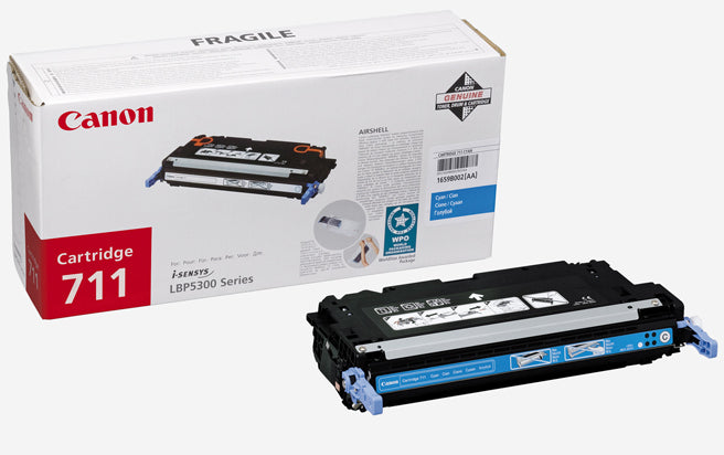 Canon Toner 711 – Cyan, 6000 Seiten – für Canon i-SENSYS LBP-5300/LBP-5360/MF9170 und andere