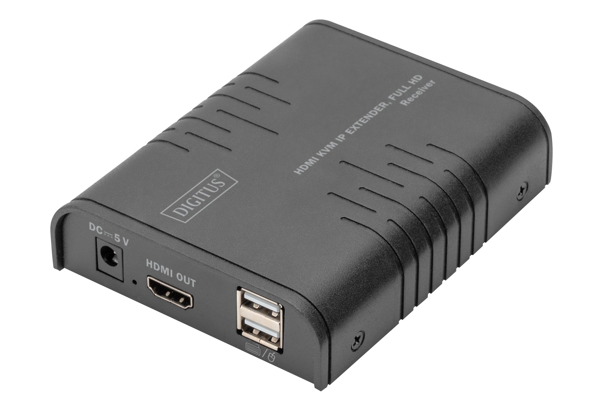 Digitus KVM-Extender-Empfänger, HDMI/USB 2.0, über Cat5e, bis 120 m, Full HD (1920 × 1080), für DS-55529