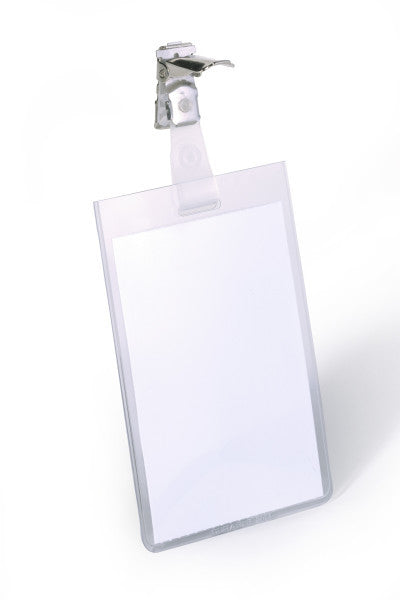Durable Namensschild-Halterung – 60 × 90 mm, transparent – 25 Stk