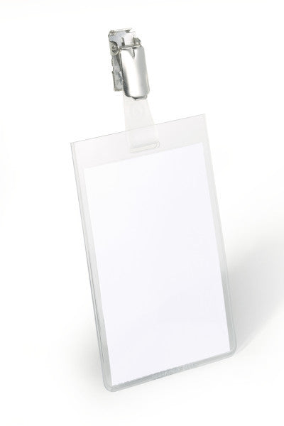 Durable Namensschild-Halterung – 60 × 90 mm, transparent – 25 Stk