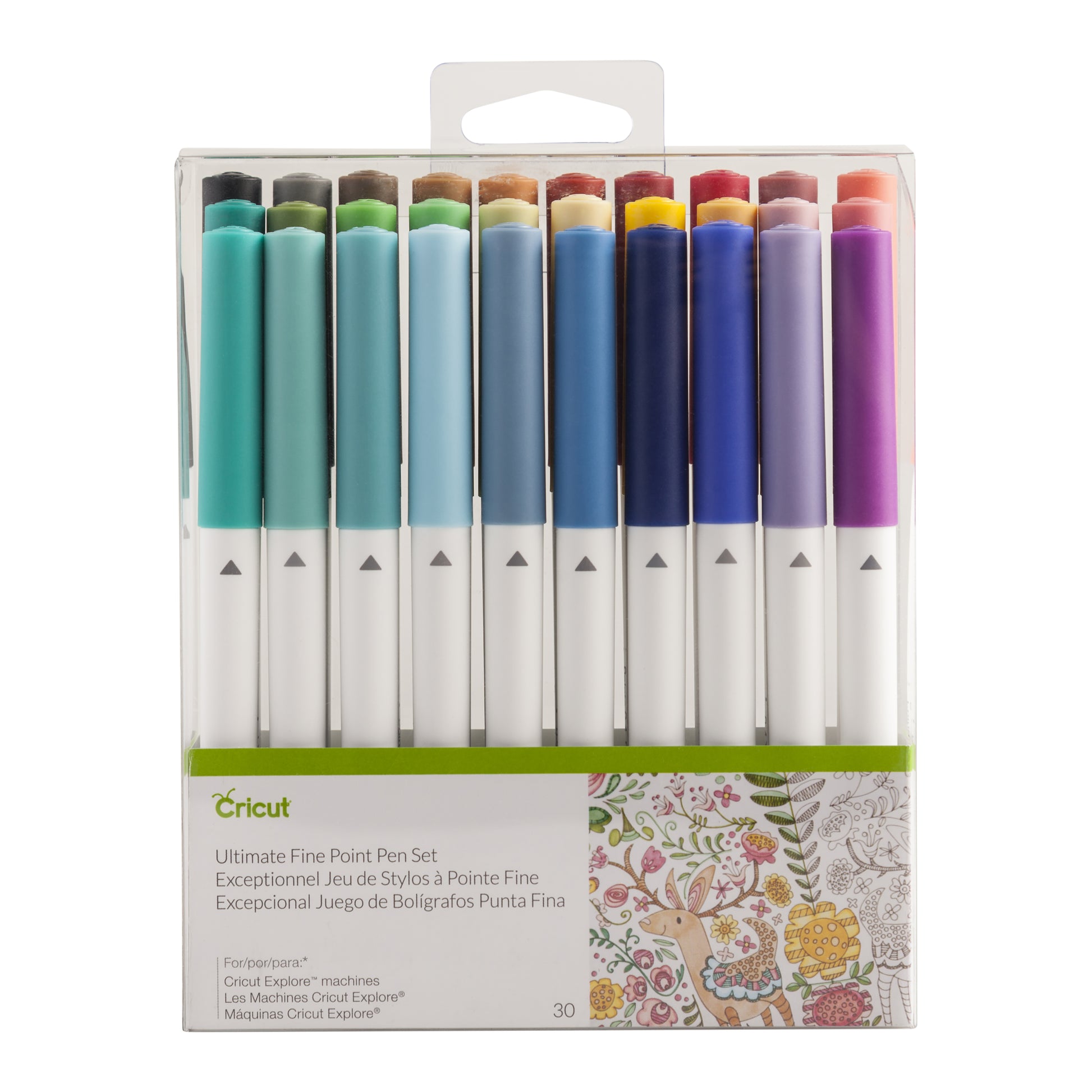 Cricut Fineliner – 30er-Set 0,4 mm – sortiert – für Cricut Maker und Explore