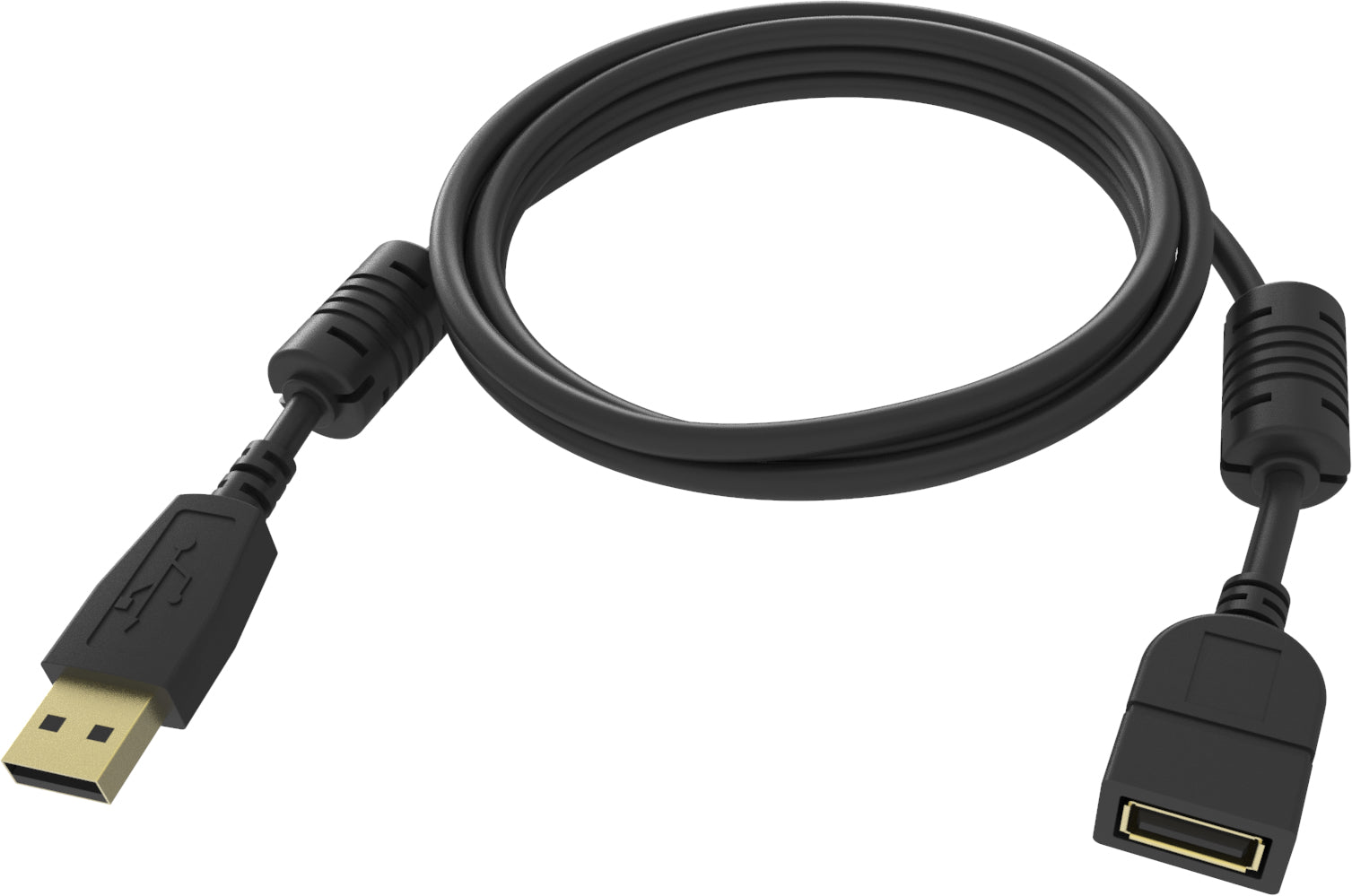 Vision USB-A Verlängerungskabel (Stecker auf Buchse) – USB 2.0 (480 Mbit/s) – 2 m – Schwarz