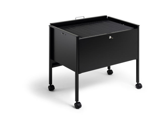 Durable Regal – Stahl, Schwarz, 65,5 × 59,2 × 40,4 cm, einreihig, 4 Rollen (2 mit Bremse), abschliessbar