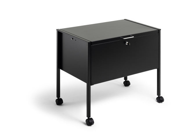 Durable Regal – Stahl, Schwarz, 65,5 × 59,2 × 40,4 cm, einreihig, 4 Rollen (2 mit Bremse), abschliessbar