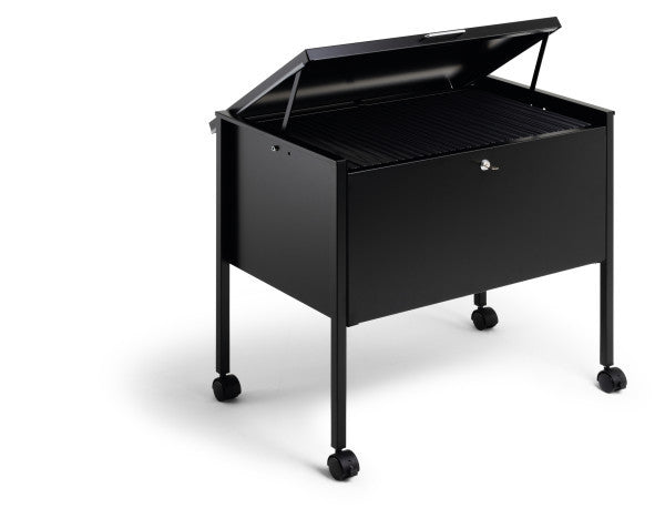Durable Regal – Stahl, Schwarz, 65,5 × 59,2 × 40,4 cm, einreihig, 4 Rollen (2 mit Bremse), abschliessbar