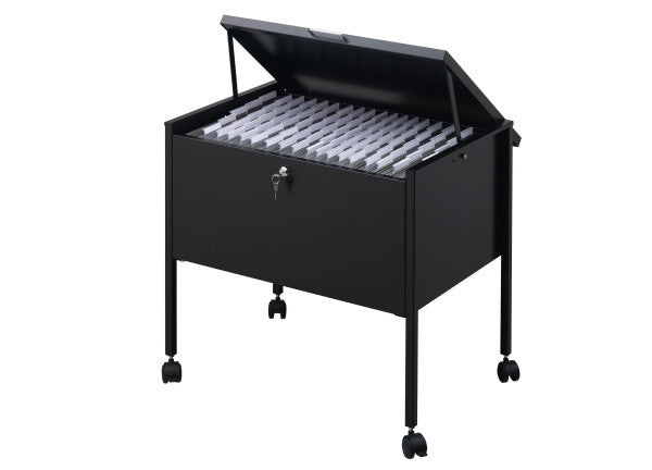 Durable Regal – Stahl, Schwarz, 65,5 × 59,2 × 40,4 cm, einreihig, 4 Rollen (2 mit Bremse), abschliessbar