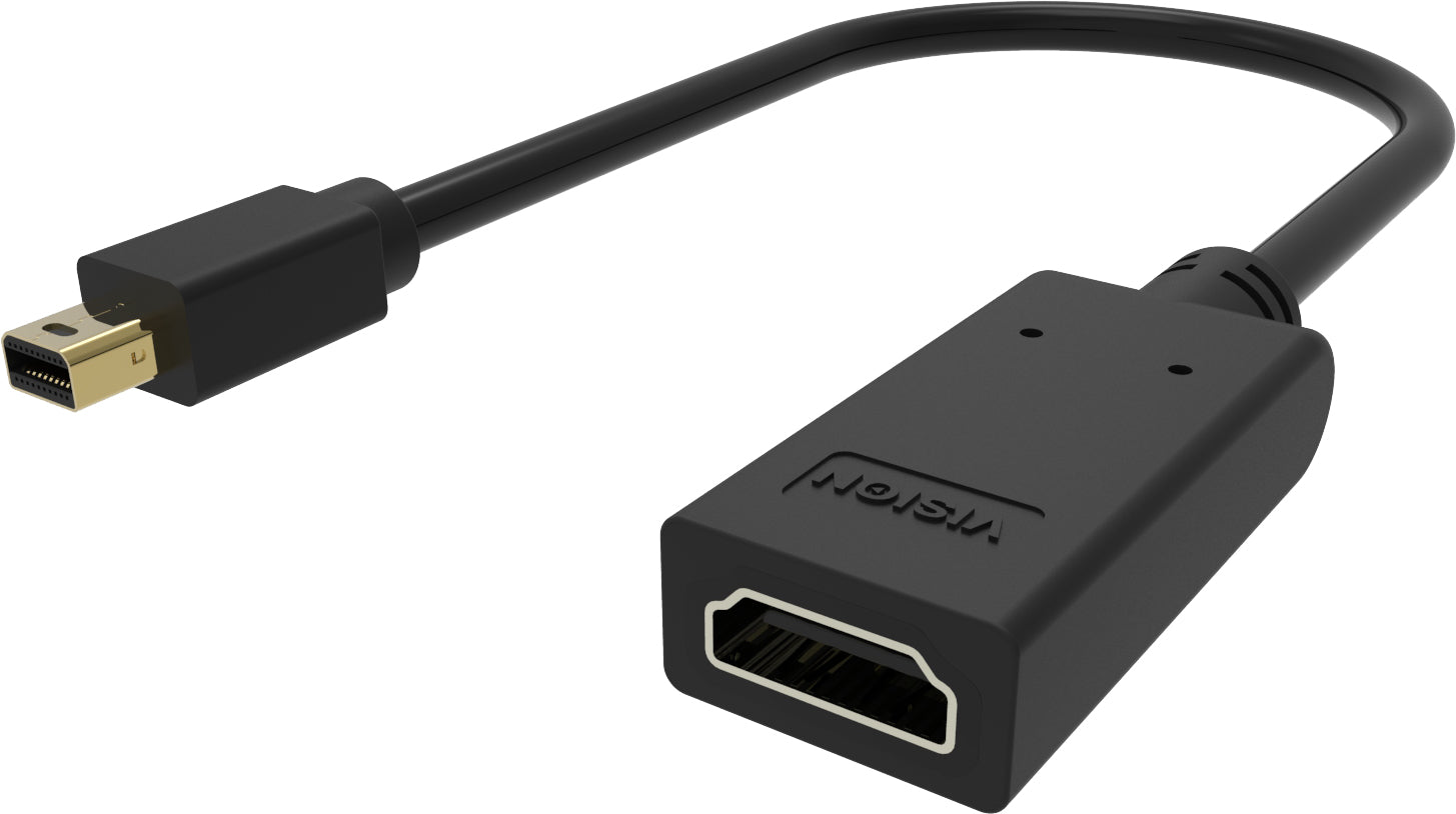 Vision TC-MDPHDMI/BL Adapter Mini DisplayPort zu HDMI – Schwarz