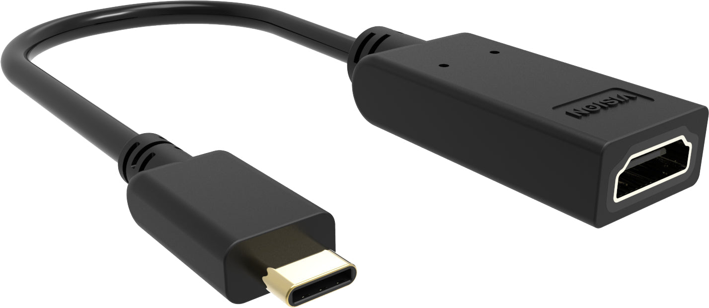 Vision TC-USBCHDMI/BL USB-C zu HDMI Adapter – 4K (3840 × 2160) – Schwarz