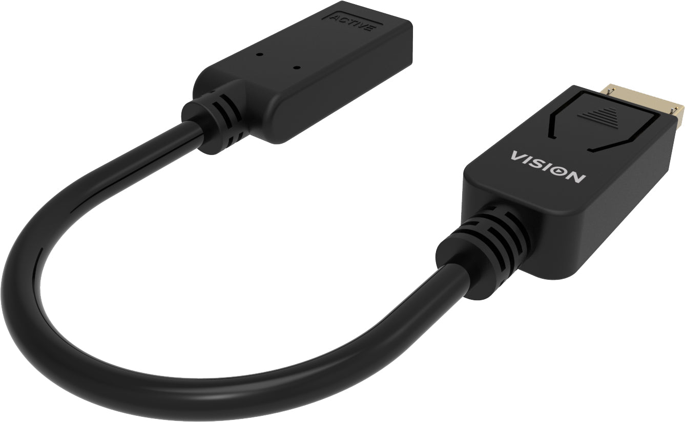 Vision TC-DPHDMI/BL Adapter HDMI zu DisplayPort – Schwarz