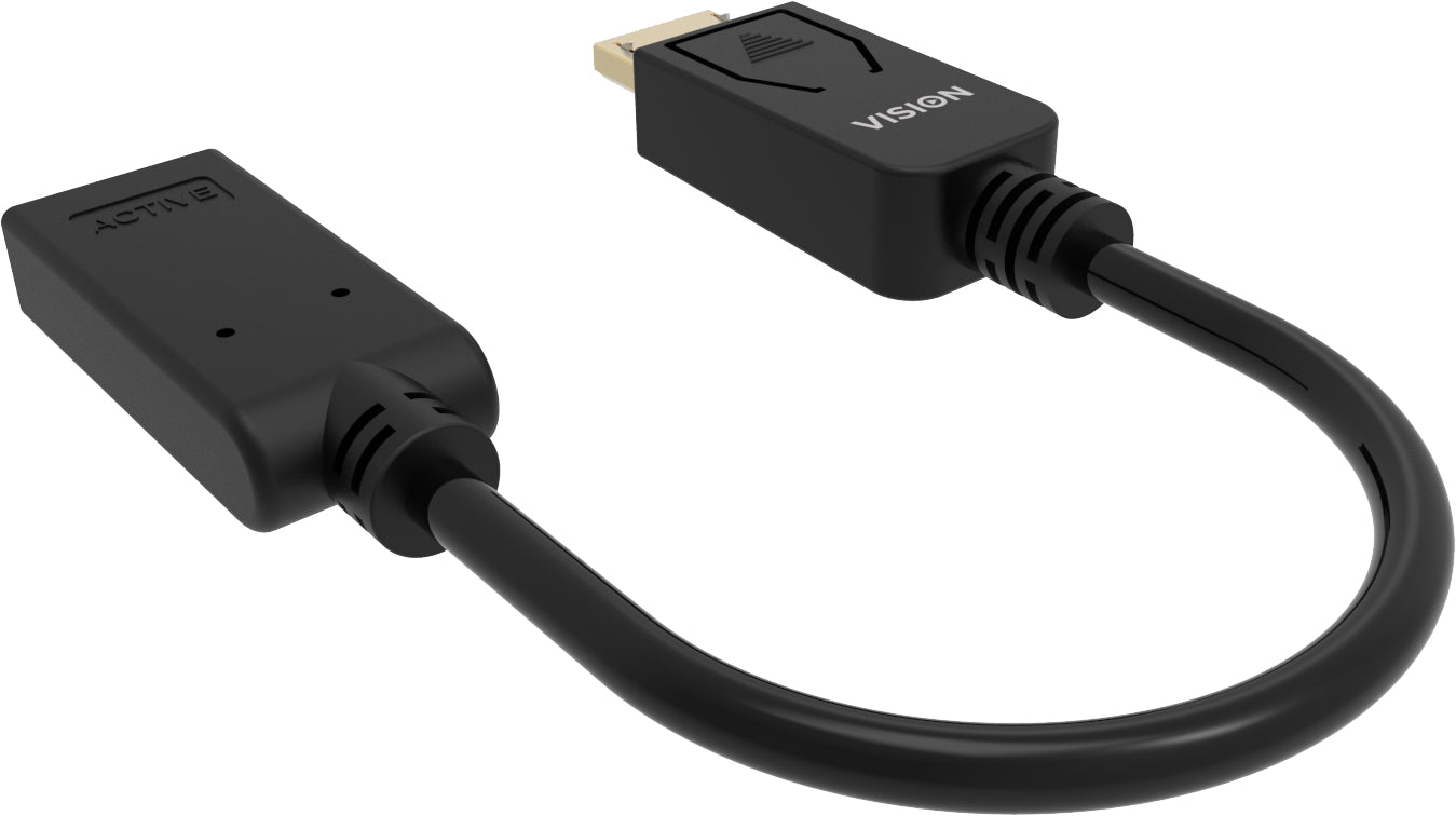 Vision TC-DPHDMI/BL Adapter HDMI zu DisplayPort – Schwarz
