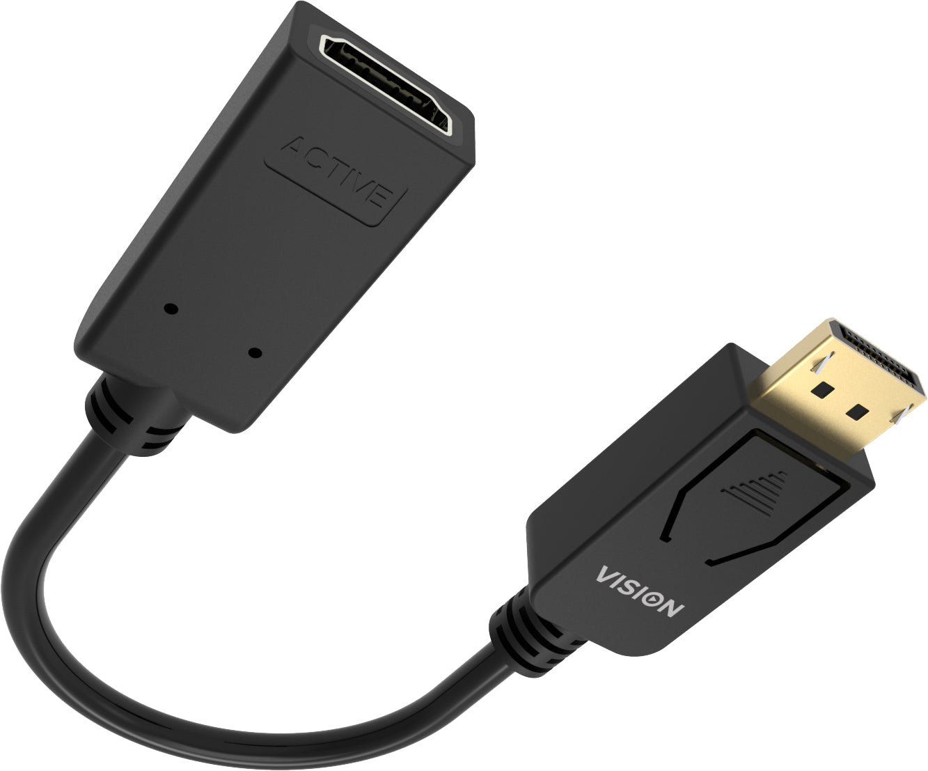 Vision TC-DPHDMI/BL Adapter HDMI zu DisplayPort – Schwarz