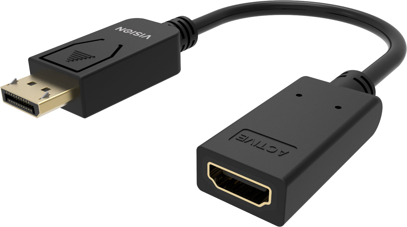 Vision TC-DPHDMI/BL Adapter HDMI zu DisplayPort – Schwarz