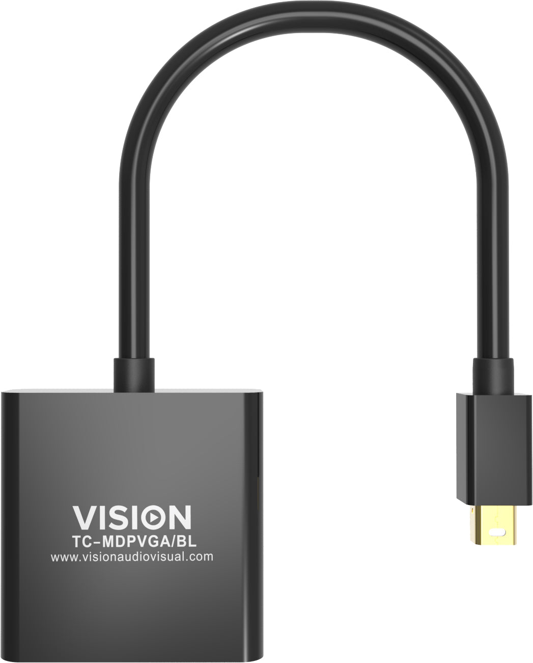 Vision TC-MDPVGA/BL Adapter Mini DisplayPort zu VGA – 1920 × 1080 – Schwarz