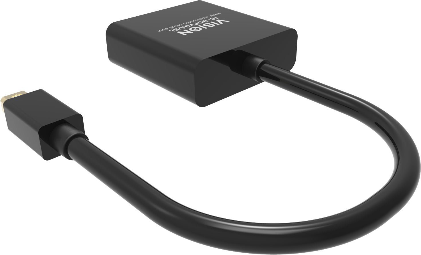 Vision TC-MDPVGA/BL Adapter Mini DisplayPort zu VGA – 1920 × 1080 – Schwarz