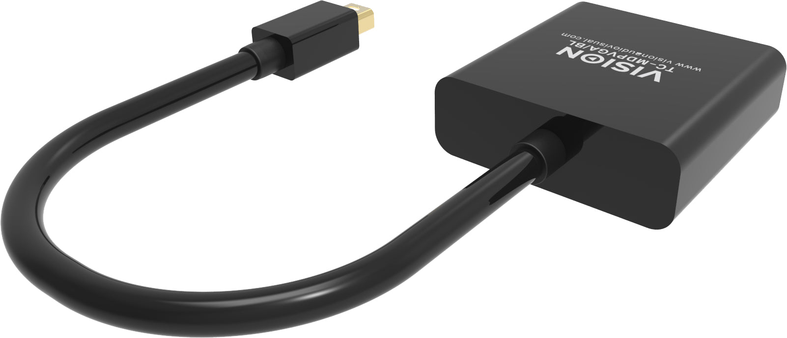 Vision TC-MDPVGA/BL Adapter Mini DisplayPort zu VGA – 1920 × 1080 – Schwarz