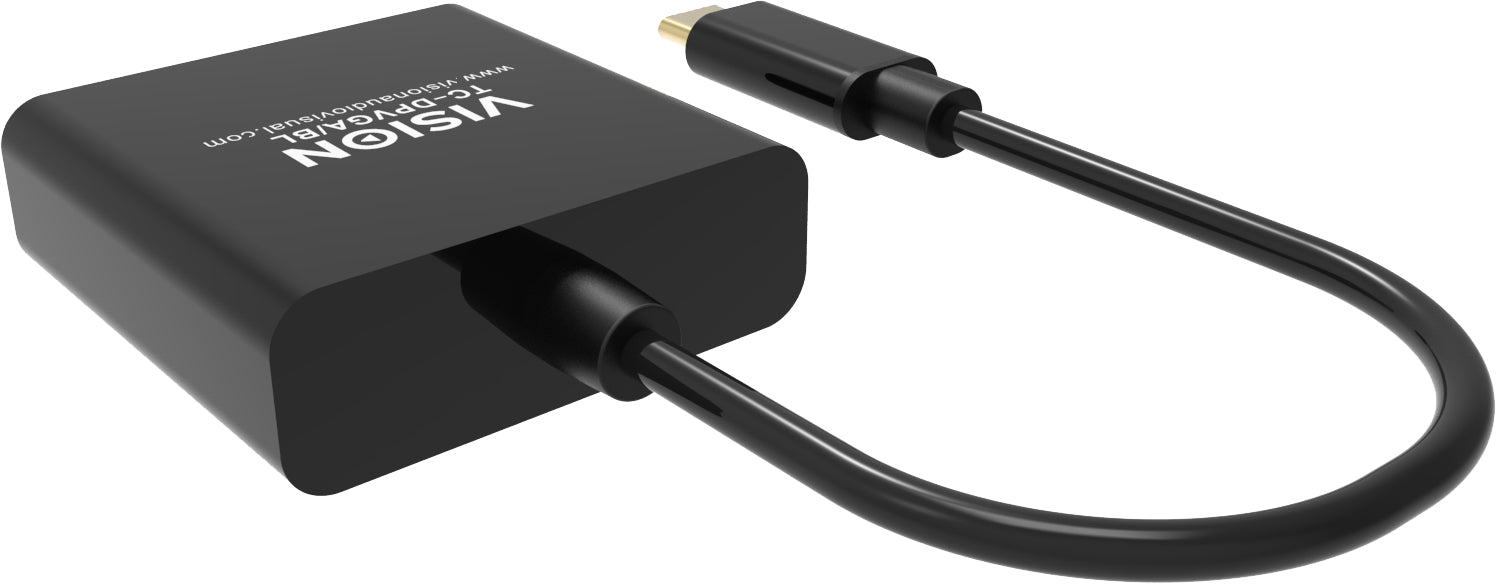 Vision TC-USBCVGA/BL USB-C zu VGA Adapter – 1920 × 1080, Schwarz