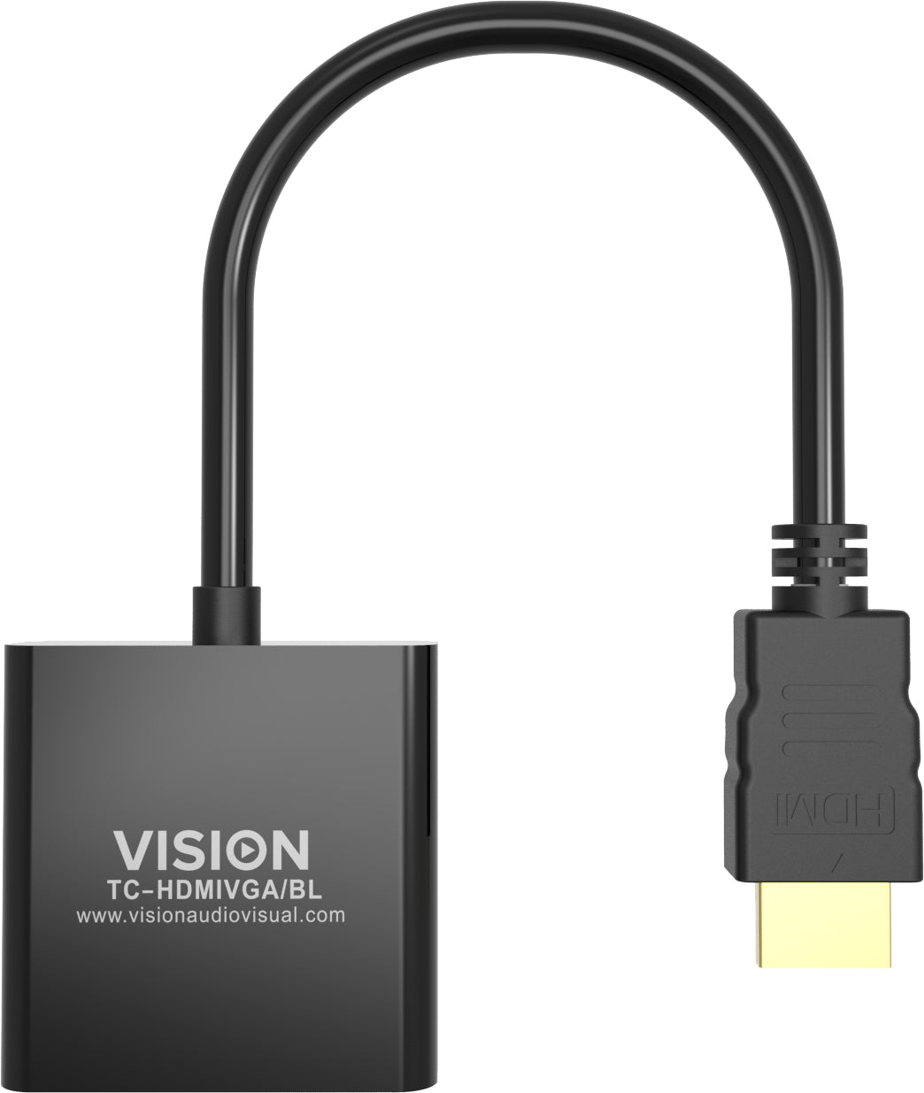 Vision TC-HDMIVGA/BL Adapter HDMI zu VGA – 1920 × 1080, 0,23 m, HDMI 1.4b – für HDMI-Quellen zu VGA-Displays