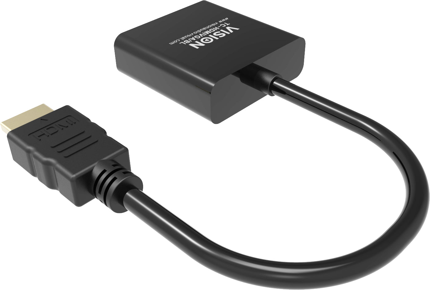 Vision TC-HDMIVGA/BL Adapter HDMI zu VGA – 1920 × 1080, 0,23 m, HDMI 1.4b – für HDMI-Quellen zu VGA-Displays