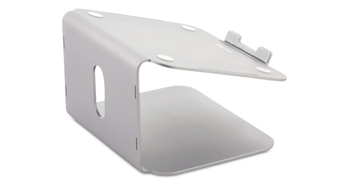 LMP Laptop-Ständer – für Notebooks bis 17", aus Aluminium, mit Befestigungsschlitzen – Grau
