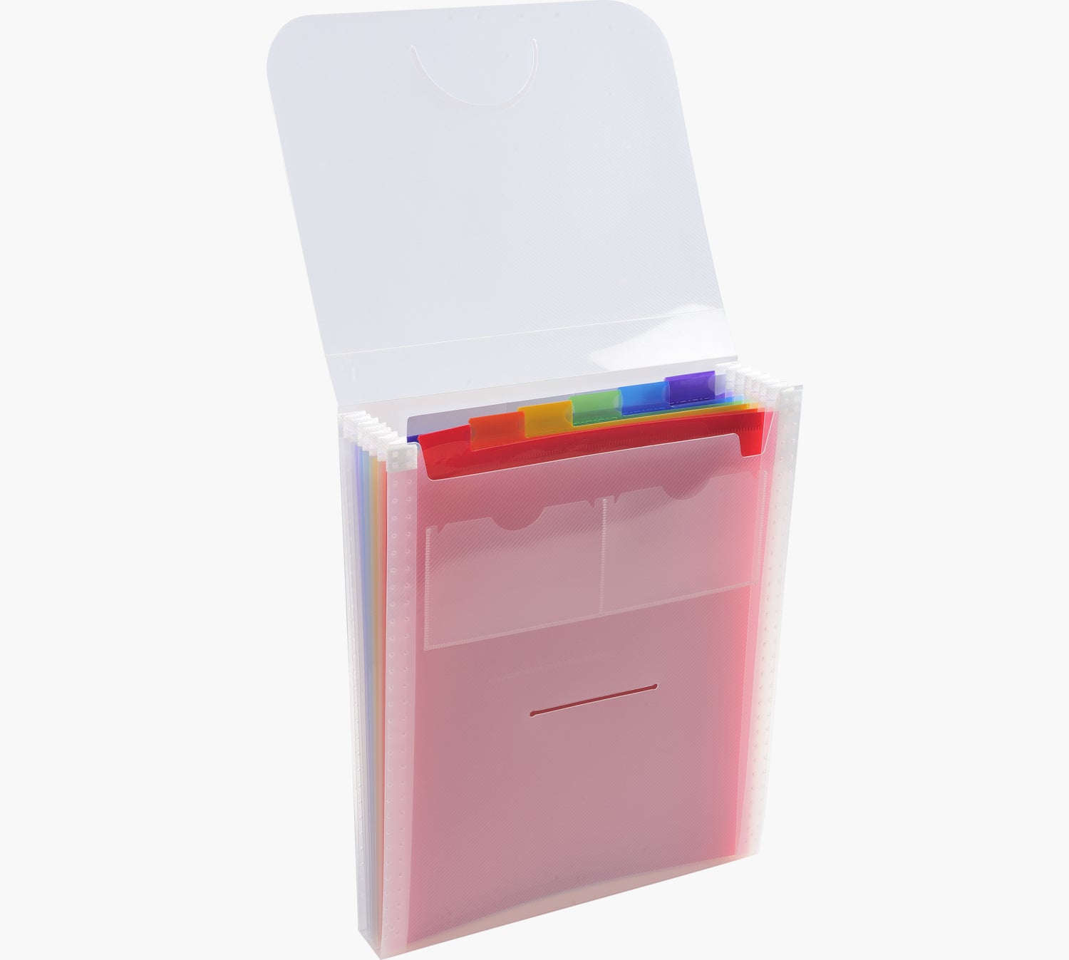 Exacompta Fächermappe Crystal A4 – 6 Fächer, Klappe, Polypropylen (PP), transparent, bis 200 Blatt
