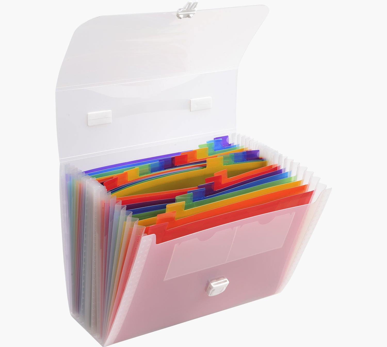 Exacompta Sammelmappe, für A4, Kunststoff, transparent, mit Druckknopf