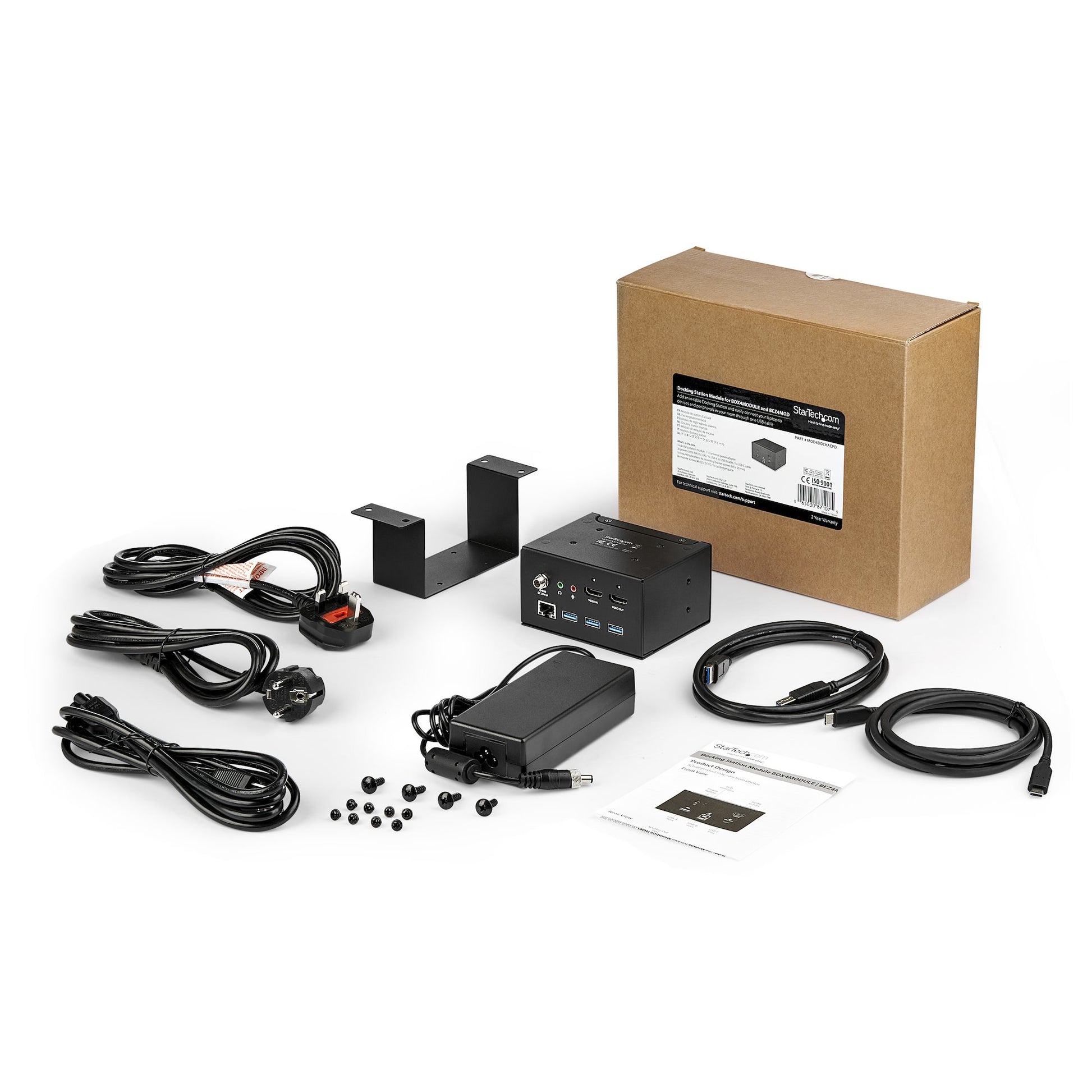 StarTech.com Dockingstation – USB-C/USB-A, 3× HDMI, 4× USB-A, 1× USB-C, 60 W PD, GbE, 3,5 mm Audio