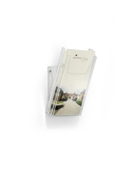 Durable Wandprospekthalter DL – für Wand- und Tischanwendung – transparent – Combiboxx 859019