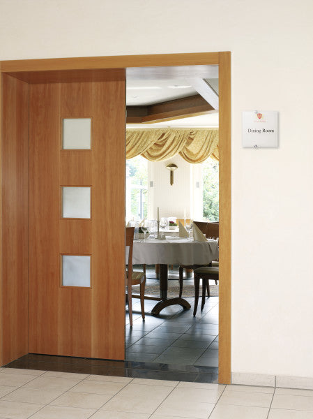 Durable Crystal Sign Türschild – 210 × 210 mm – Acryl – Transparent