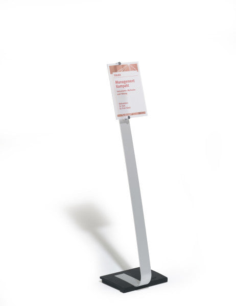 Durable Infoständer CRYSTAL SIGN – für A4 Hoch-/Querformat, Aluminium/Acryl