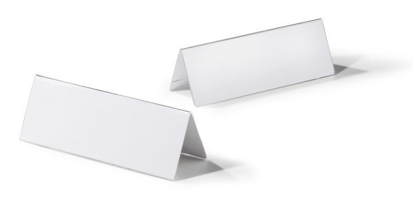 Durable Tischaufsteller Dach-Form – für 29,7×10,5 cm – transparent – Acryl