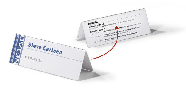 Durable Tischaufsteller Dach-Form – für 29,7×10,5 cm – transparent – Acryl