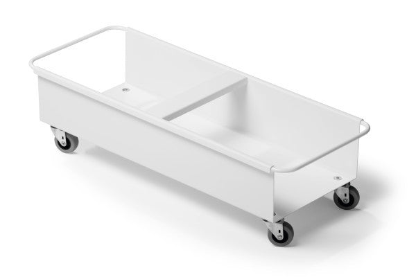 Durable Halterung DURABIN SQUARE – Metall, weiss – B × H × T 270 × 185 × 665 mm – für DURABIN SQUARE 40