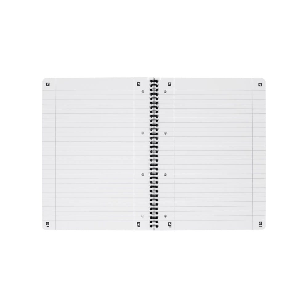 Oxford Collegeblock Touch, Karton, 80 Blatt, 4-fach gelocht, perforiert, 90 g/m² – Koralle, für SCRIBZEE App