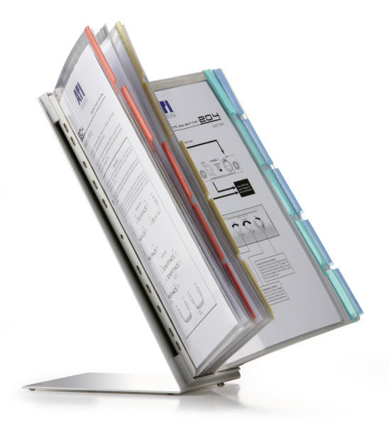 Durable FUNCTION Tischaufsteller 20 – für A4 – Sichtwender – Metall/Kunststoff – 20 Stk.