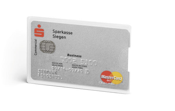 Durable RFID Kreditkartenhülle – für Kreditkarten 54 × 86 mm – transparent