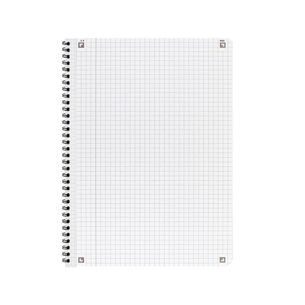 Oxford Collegeblock A4+, kariert, Spiralbindung, Karton, 70 Blatt – schwarz, für SCRIBZEE App