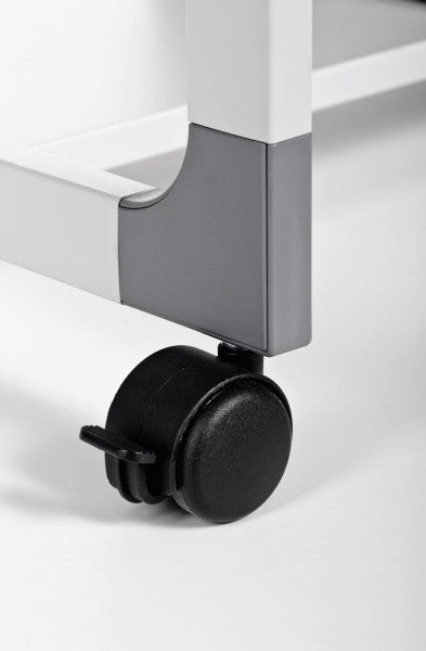 Durable Projektorwagen – 3 Böden, verstellbarer mittlerer Boden, neigbare Platte, grau, für Overhead/Beamer